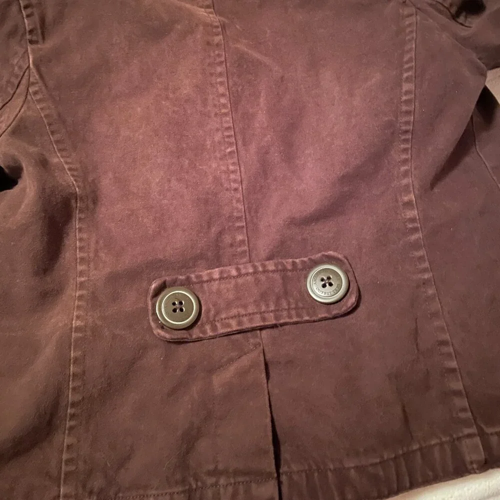 Rare VTG American Eagle Tailored Fit Chocolate Button Up Cotton Jacket / Shacket - Picture 3 of 16